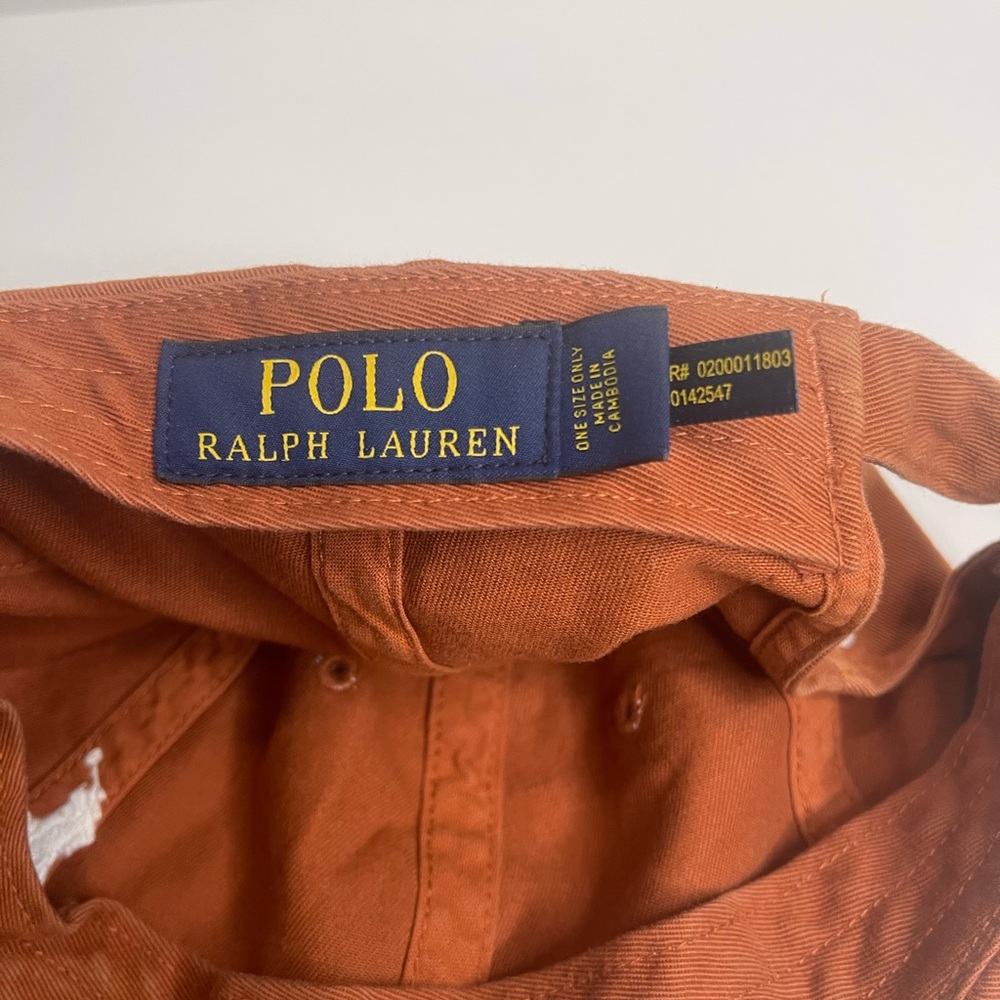 Ralph Lauren Orange Cap - Picture 2 of 9